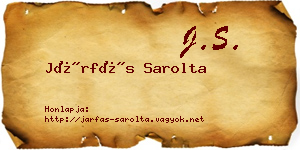 Járfás Sarolta névjegykártya