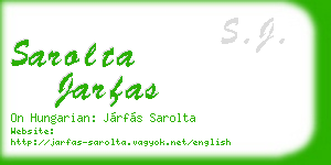 sarolta jarfas business card